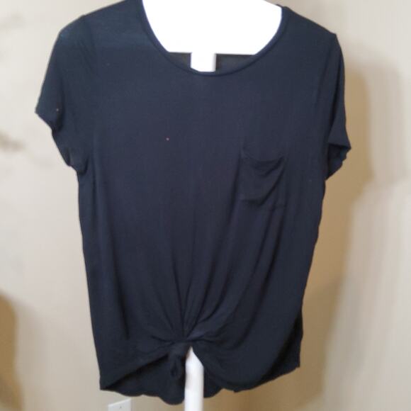 .Aeropostale Seriously Soft Perfect Crew Pocket Tee Size XL Black - Picture 3 of 8